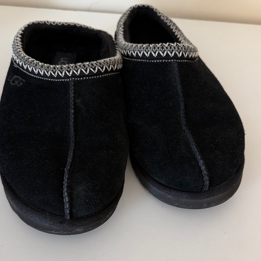 UGG Black and White Embellished Tasman Booties
